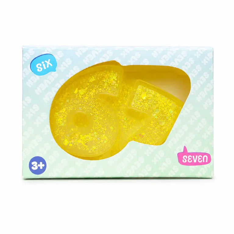 6-7 Sugar Squishy met Glitters – Knijpspeelgoed 7 x 5 cm