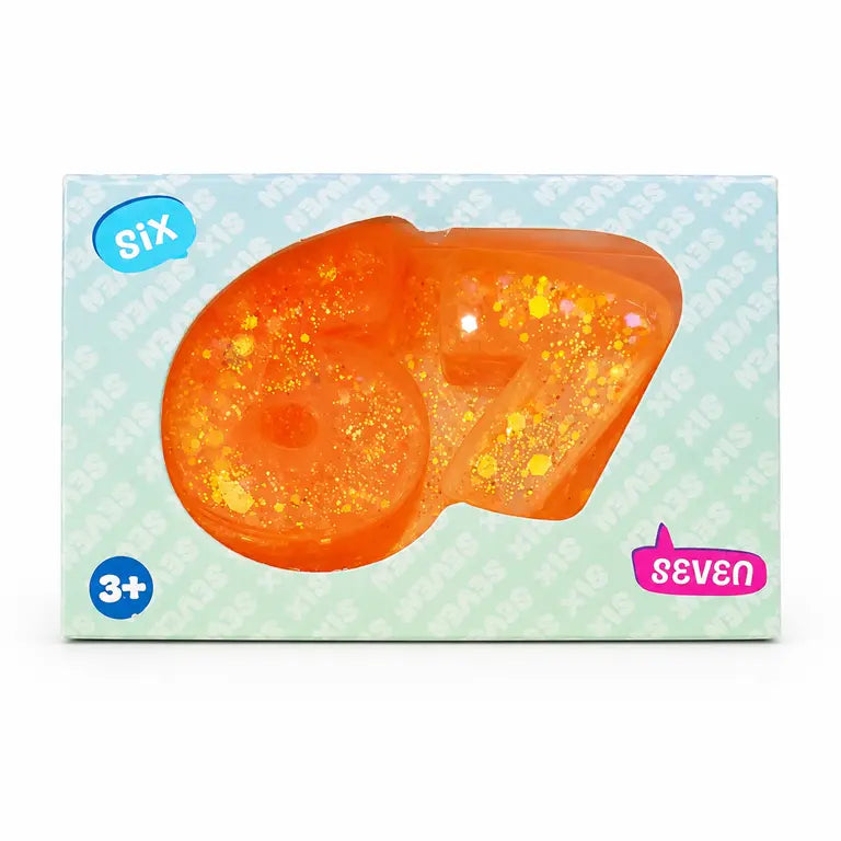 6-7 Sugar Squishy met Glitters – Knijpspeelgoed 7 x 5 cm