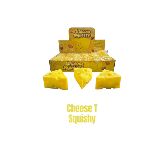 Cheese T Squishy kaas knijpspeelgoed 8 cm gevuld met schuim