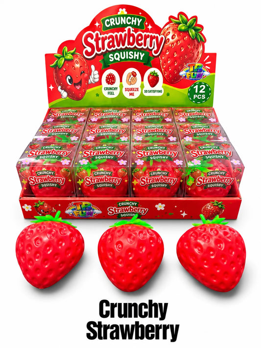 TB-Fun Crunchy Strawberry Squishy rode aardbei ca. 8 cm