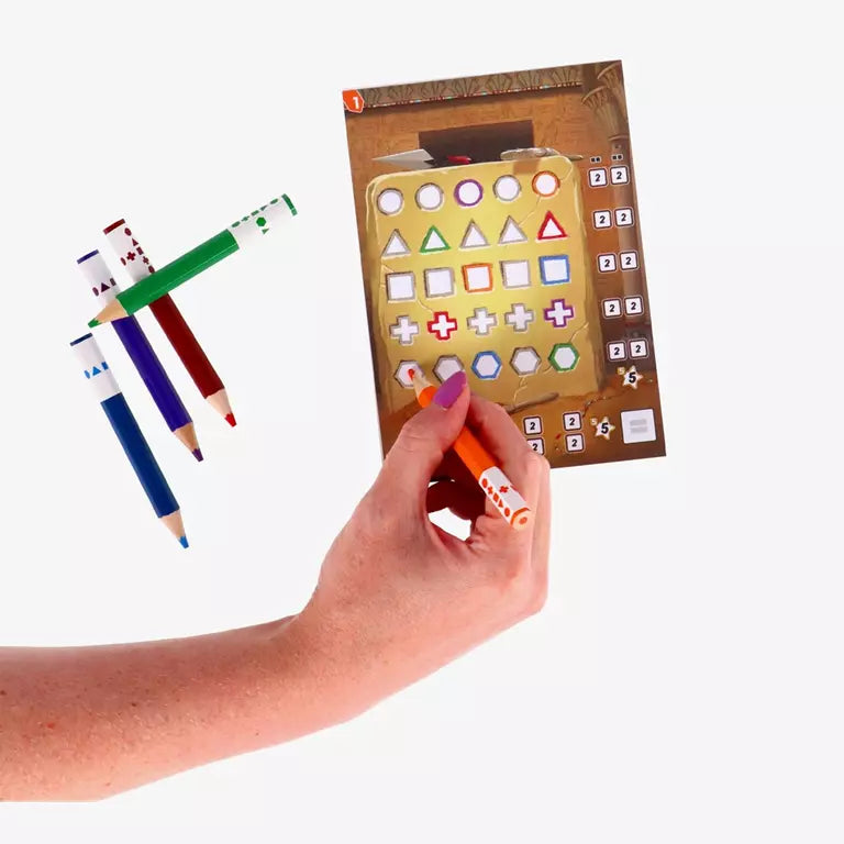 999 Games – Pick a Pen: Crypten Dobbelspel | Slim puzzelen met potloden