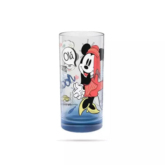 Set van 3 Glazen – Mickey Mouse & Friends Wereldsteden 🌍 blauw