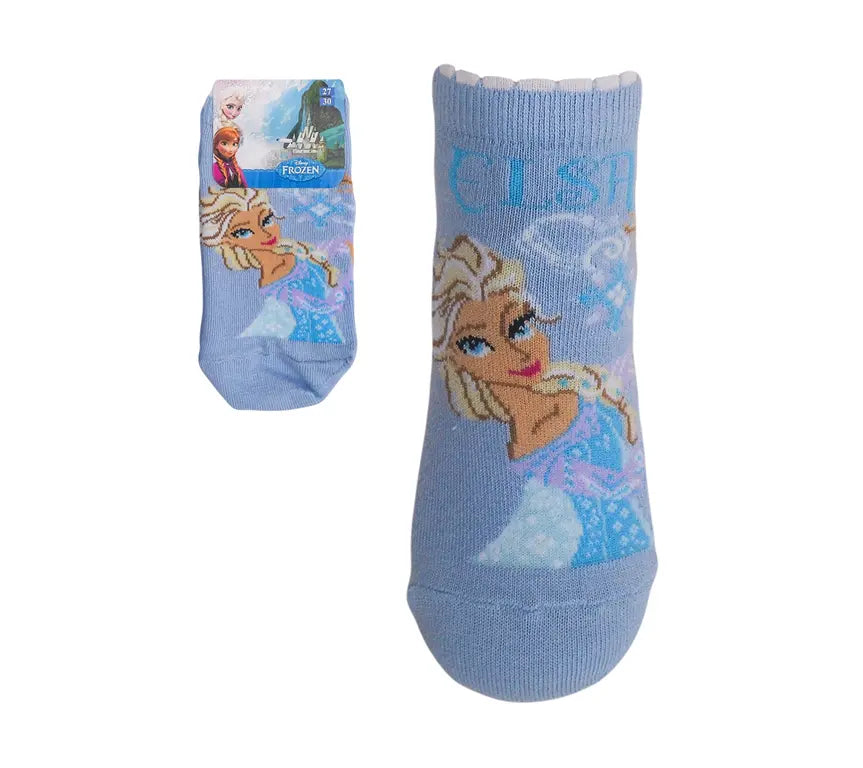 Lichtblauwe Disney Frozen Elsa enkelsokken voor kinderen