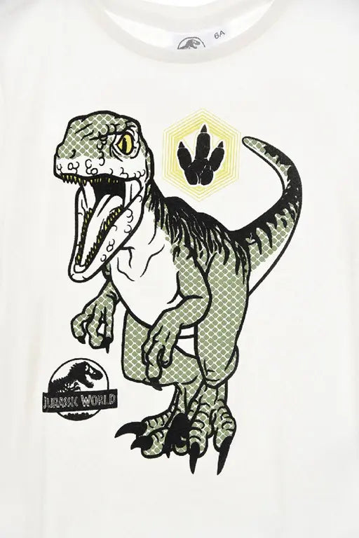 Close-up Jurassic World print reliëf