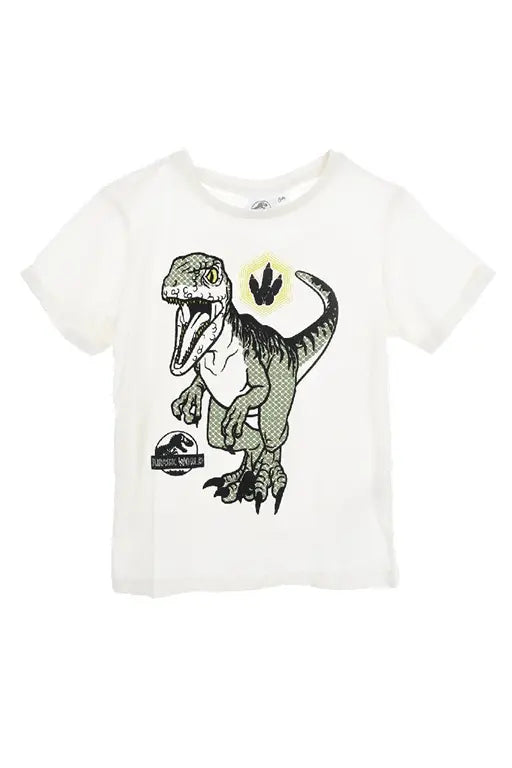Jurassic World T-shirt T-Rex foam print gebroken wit