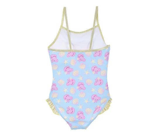 Peppa Pig Badpak Blauw Meisjes – Schelpen Print – Officiële Licentie