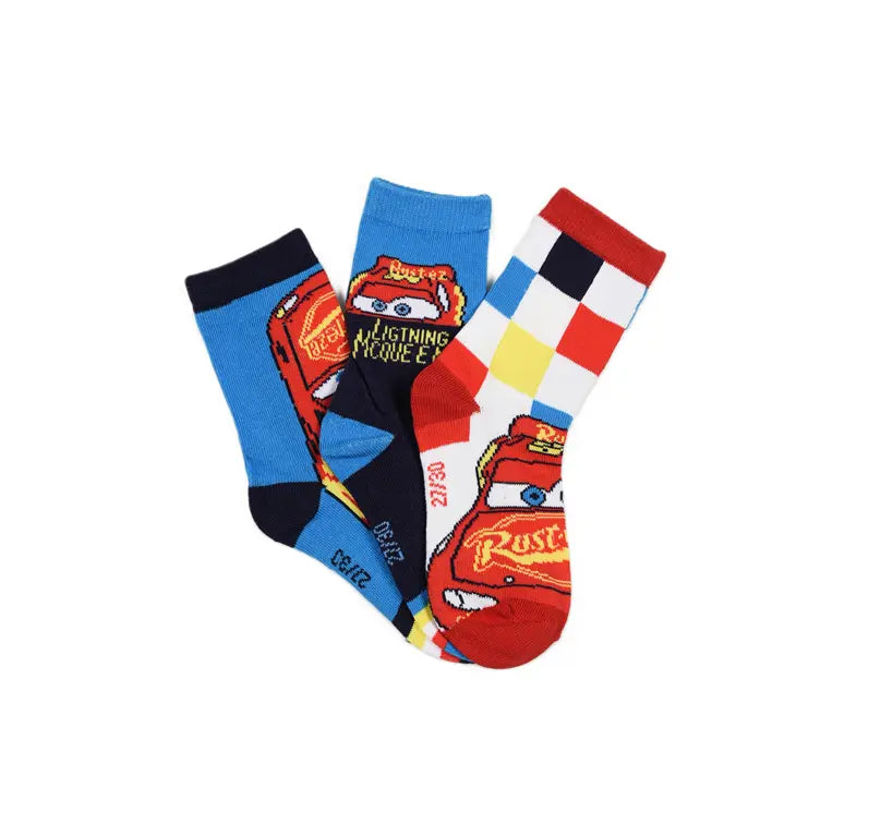 Disney Cars sokken 3 pack Lightning McQueen kinder sokken officiële licentie