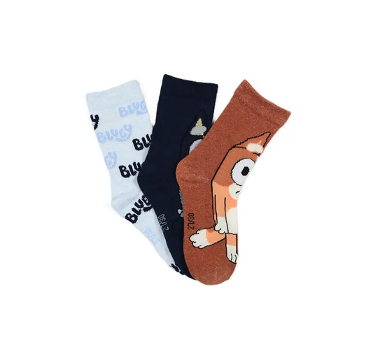Bluey kinder sokken 3 pack officiële licentie comfortabele kindersokken