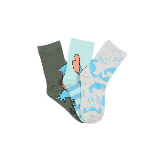 Disney Stitch sokken groen blauw 3 pack kinder sokken officiële licentie