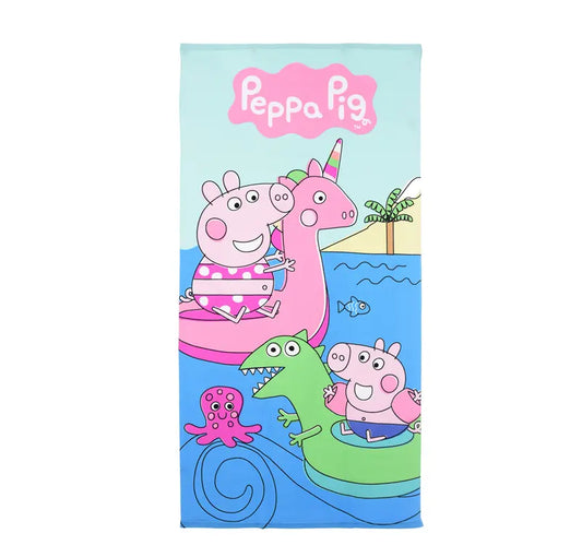 Peppa Pig strandlaken kinderen 70x140 microfiber officieel licentieartikel