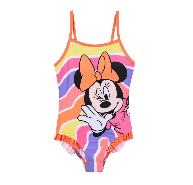 Minnie Mouse badpak meisjes regenboog design met officiële licentie