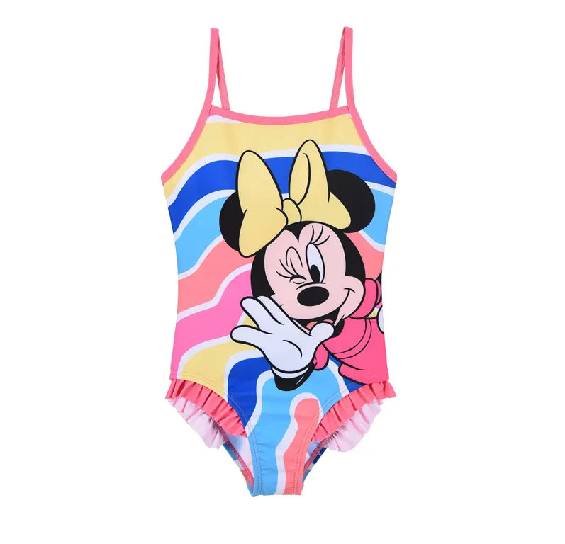 Minnie Mouse badpak roze meisjes regenboog design officiële licentie