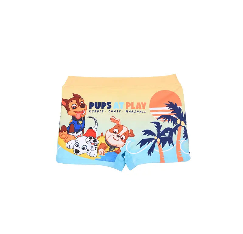 Paw Patrol zwemboxer geel blauw jongens Marshall Chase Rubble officiële licentie