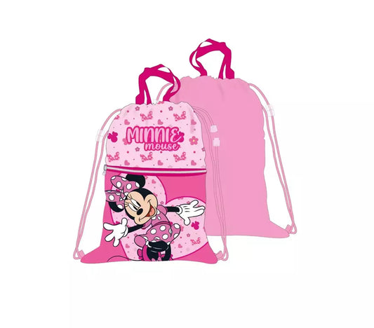 Disney Minnie Mouse Pink Daydream Deluxe Sporttas – Gymtas/Zwemtas 45x34,5 cm – Roze – Officiële Licentie