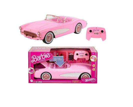 Barbie The Movie - Hot Wheels - Roze Corvette - RC Voertuig