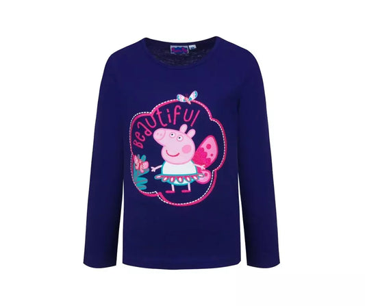 Peppa Pig Shirt met Lange Mouwen – Navy – Maat 128