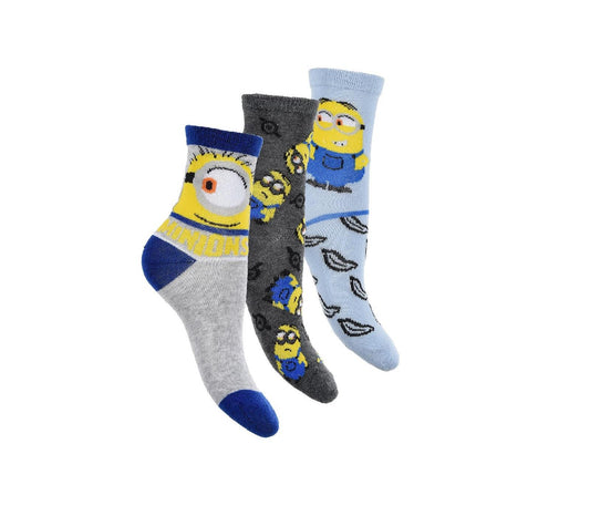 3 paar sokken Minions - maat 23/26