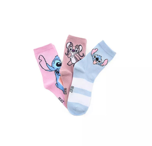 Disney Stitch Sokken – 3 Paar – Kinder Sokken – Stitch & Angel – Maat 23/26 t/m 31/34