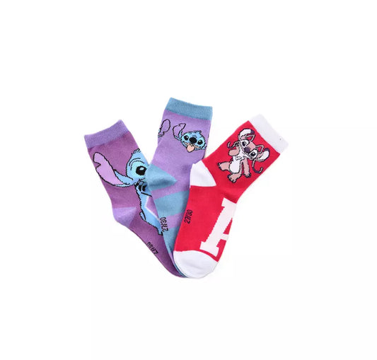Disney Stitch Sokken – Kinder Sokken – Stitch & Angel – 3 Paar – Maat 23/26 t/m 31/34