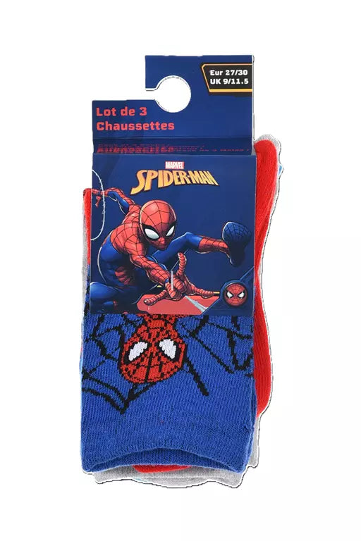 Spider-Man Sokken – 3 Paar – Kinder Sokken – Marvel Superheld – Maat 23/26 t/m 31/34