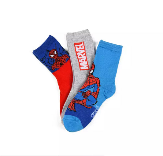 Spider-Man Sokken – 3 Paar – Kinder Sokken – Marvel Superheld – Maat 23/26 t/m 31/34