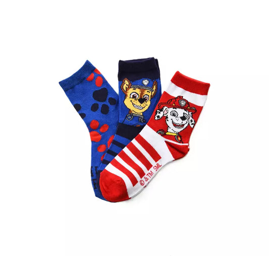 PAW Patrol Sokken –  Kinder Sokken Marshall & Chase –  3 Paar – Maat 23/26 t/m 31/34