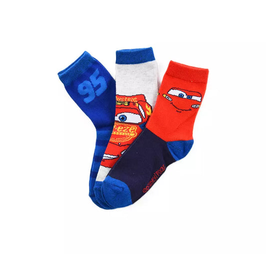 Disney Cars Sokken –  Kinder Sokken Lightning McQueen – 3 Paar – Maat 23/26 t/m 31/34