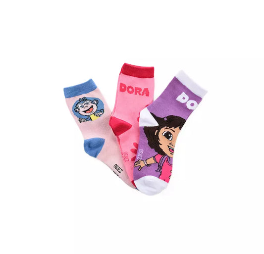 Dora the Explorer Sokken – Kinder Sokken – 3 Paar - Dora & Boots – Maat 23/26 t/m 31/34