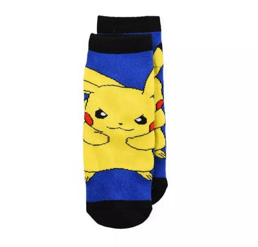 Pokémon Pikachu Anti-Slip Sokken – Blauwe Kinder Sokken met Gele Grip – Maat 23/26 t/m 31/34