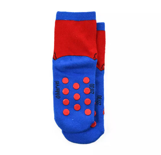 Marvel Spider-Man Anti-Slip Sokken – Blauwe Kinder Sokken met Rode Grip – Maat 23/26 t/m 31/34