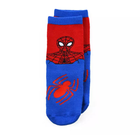 Marvel Spider-Man Anti-Slip Sokken – Blauwe Kinder Sokken met Rode Grip – Maat 23/26 t/m 31/34