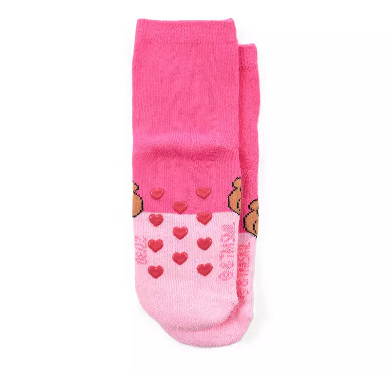 PAW Patrol Antislip Sokken Skye – Roze Kinder Sokken met Hartjes Nopjes – Maat 23/26 t/m 31/34