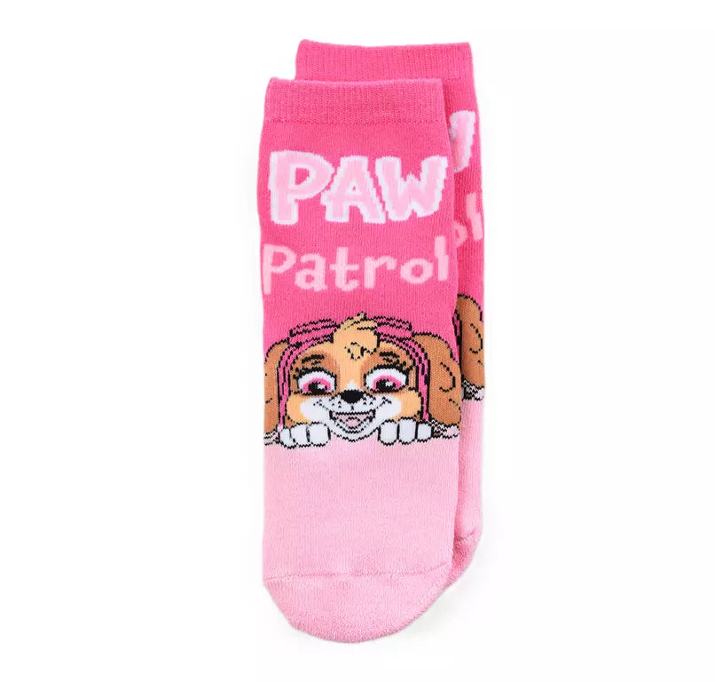 PAW Patrol Antislip Sokken Skye – Roze Kinder Sokken met Hartjes Nopjes – Maat 23/26 t/m 31/34