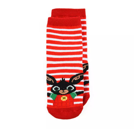 Bing Bunny Antislip Sokken – Rood/Wit Gestreept – Maat 19/22 t/m 27/30