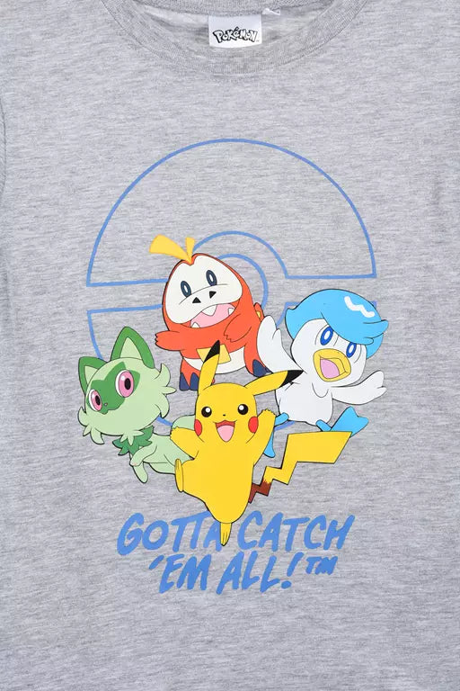 Pokémon Longsleeve Kindershirt – grijs  – Gotta Catch ’Em All – Maten 104-152