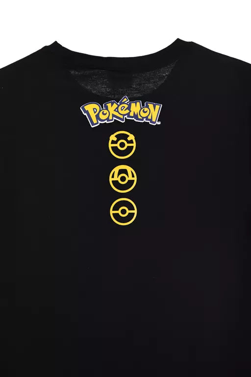 Pokémon T-Shirt Kinderen Zwart – Pikachu Print – 100% Katoen – Gotta Catch ’Em All – Maten 134-176