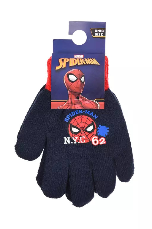 Marvel Spider-Man Handschoenen Kinderen – Navy met Logo – 3-6 Jaar – Officieel Product