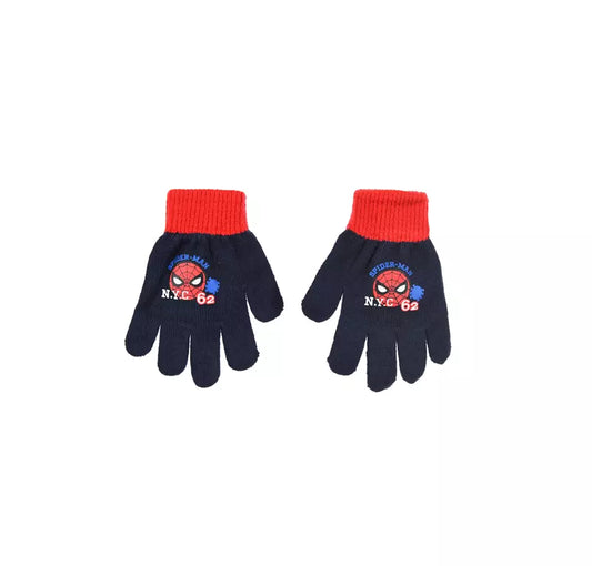 Marvel Spider-Man Handschoenen Kinderen – Navy met Logo – 3-6 Jaar – Officieel Product
