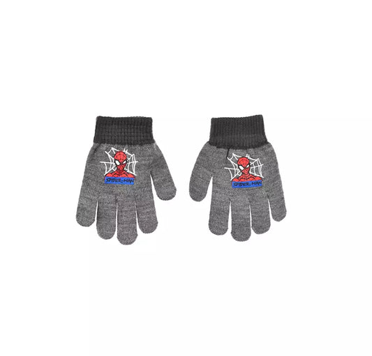 Marvel Spider-Man Handschoenen Kinderen – Grijs met Spider-Man Afbeelding – 3-6 Jaar – Officieel Product