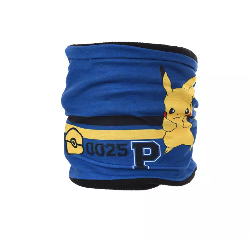 Pokémon Colsjaal – Blauw/Zwart – Pikachu – Met Fleecevoering – One Size
