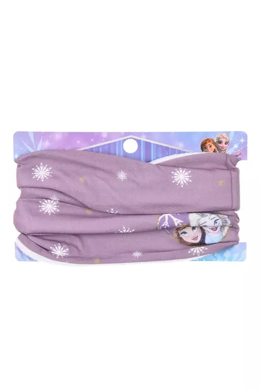 Disney Frozen Colsjaal – Lichtpaars – Elsa & Anna in Hartje – Met Fleecevoering – One Size