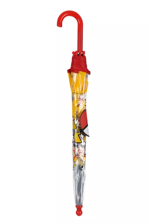 Pokémon Kinderparaplu Rood – Pikachu Transparante Paraplu voor Kinderen – 72 cm