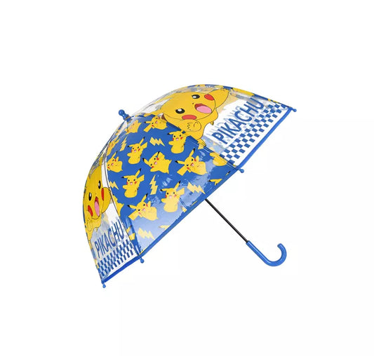 Pokémon Kinderparaplu – Pikachu – Doorzichtig Blauw – 72 cm – Officiële Licentie