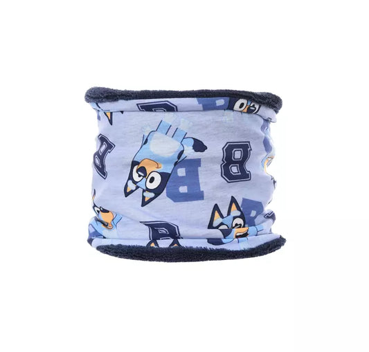 Bluey Colsjaal – Kindercolsjaal met Donkerblauwe Fleece – One Size – 3-6 Jaar