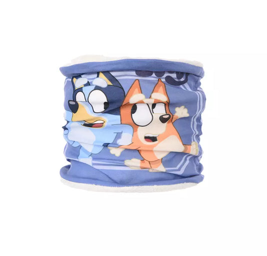 Bluey Colsjaal – Kindercolsjaal met Blauwe Fleece – One Size – 3-6 Jaar