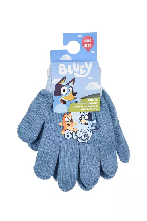 Bluey Handschoenen Kinderen – Grijs/Blauw met Bluey Afbeelding – 3-6 Jaar – Officieel Product