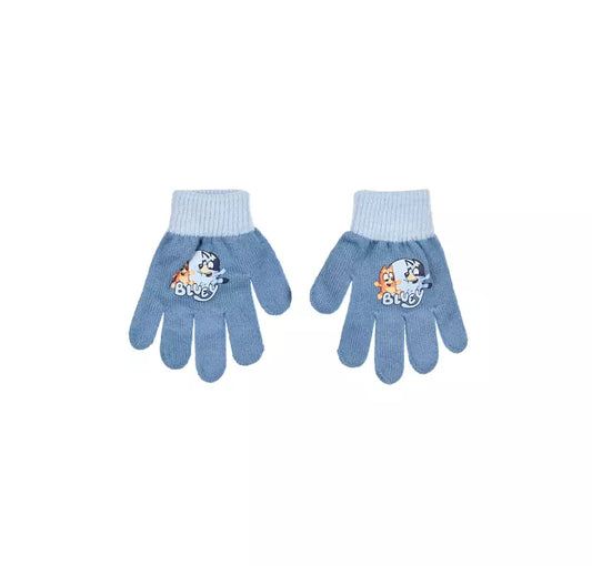 Bluey Handschoenen Kinderen – Grijs/Blauw met Bluey Afbeelding – 3-6 Jaar – Officieel Product