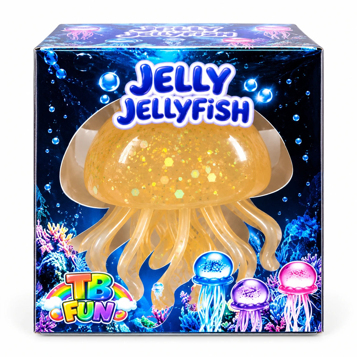Oranje TB Fun Jelly Jellyfish Squishy met glitters