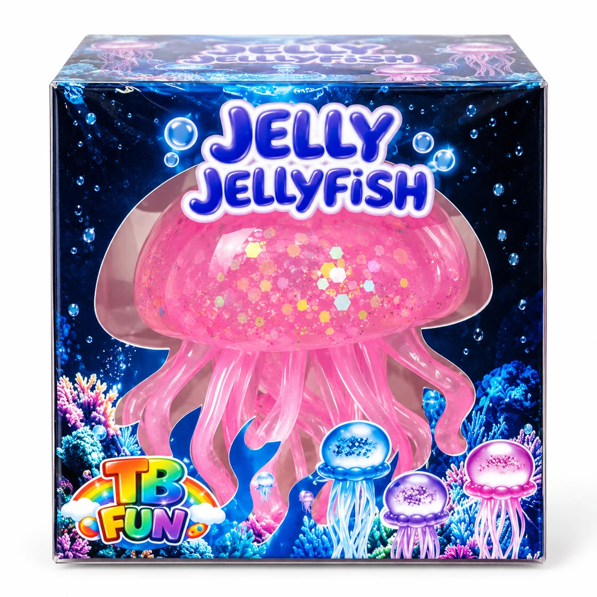 Roze TB Fun Jelly Jellyfish Squishy met glitters