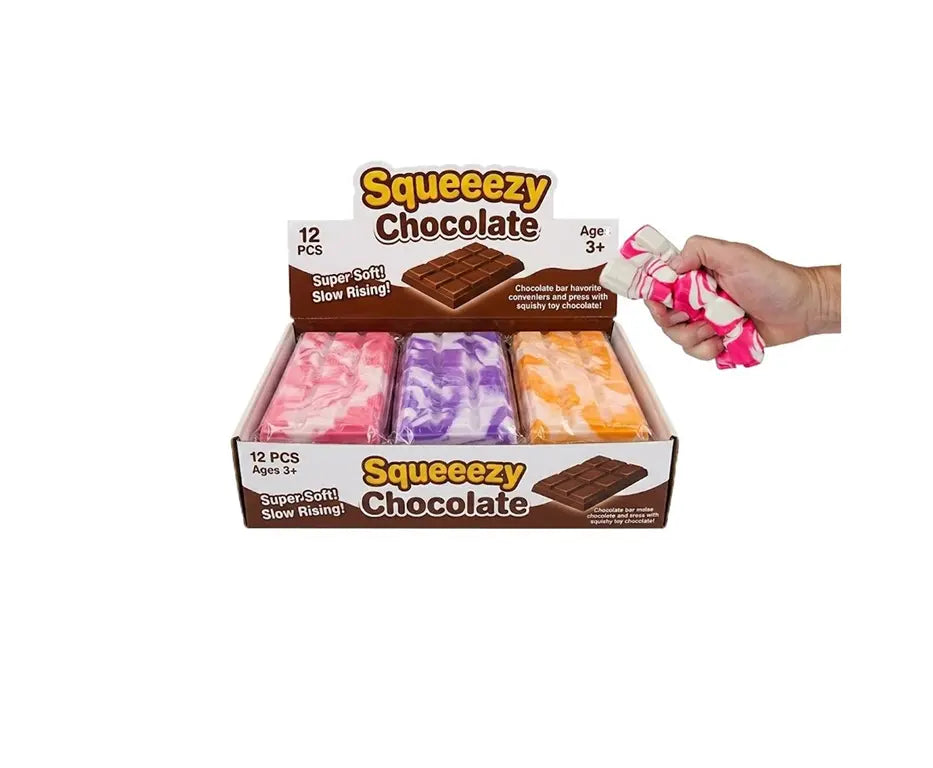 Squeezy Chocolate Squishy – Slow Rising Chocoladereep – Diverse Kleuren